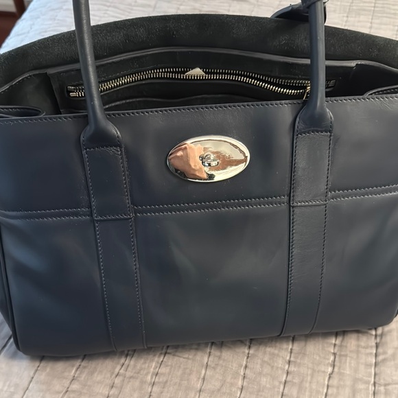 Mulberry Navy Leather Handbag - Picture 6 of 13